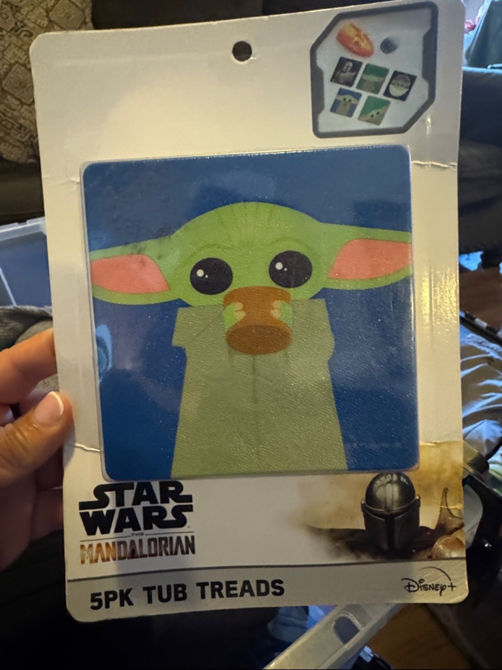 Star Wars Grogu NIP Bath Tub Tread - Blue and Green